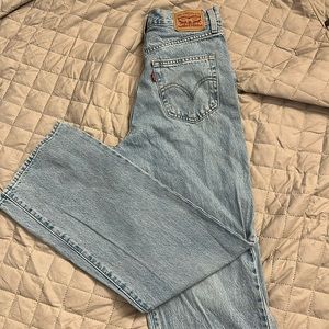 WOMENS LEVI HIGH WAISTED STRAIGHT LEG SIZE 27